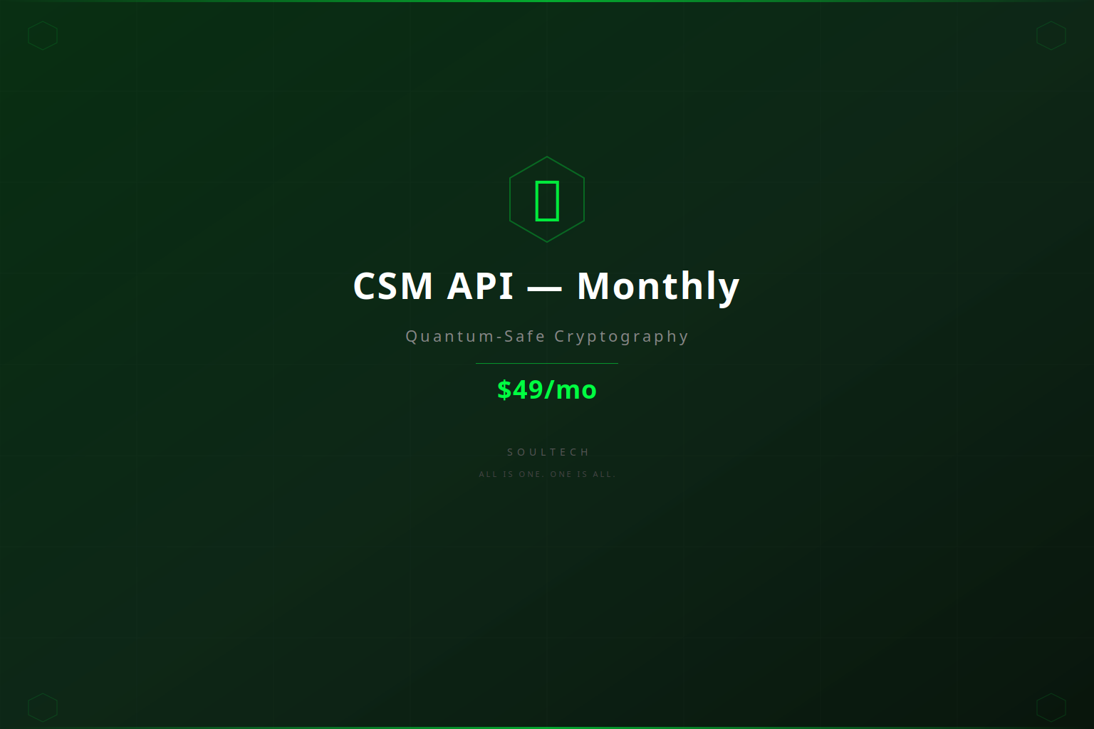 CSM API Monthly